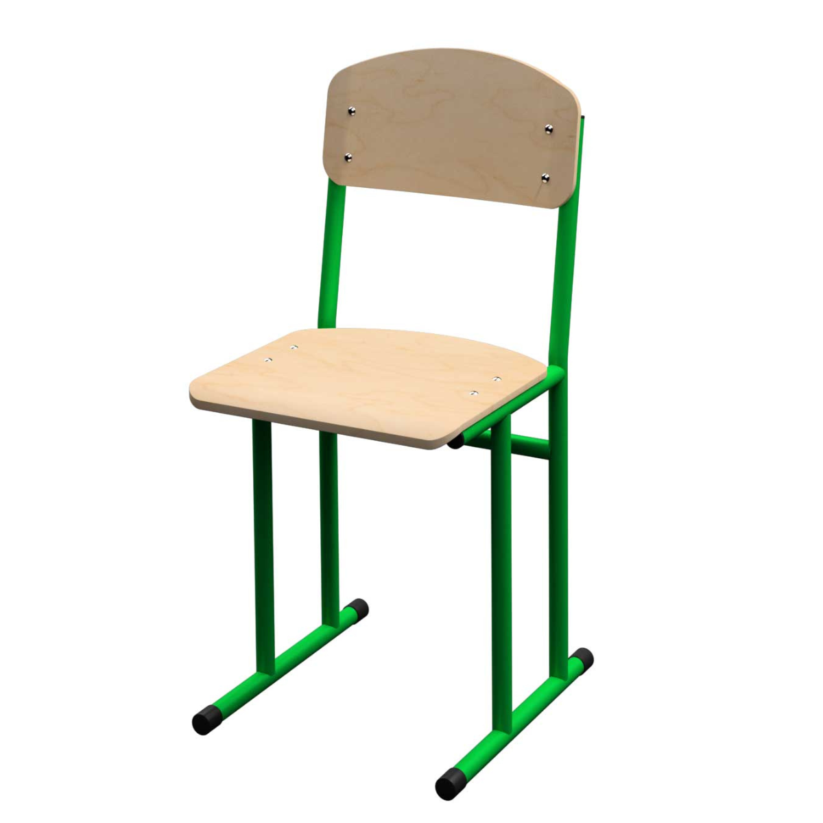 Стілець учнівський полозковий, на круглій металевій трубі, ростова група №6, АЛМАНТ, 380х441х843 мм, (h=460 мм).